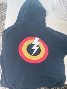 Pearl Jam Black Zip-Up Hoodie with Red & Yellow Logo
